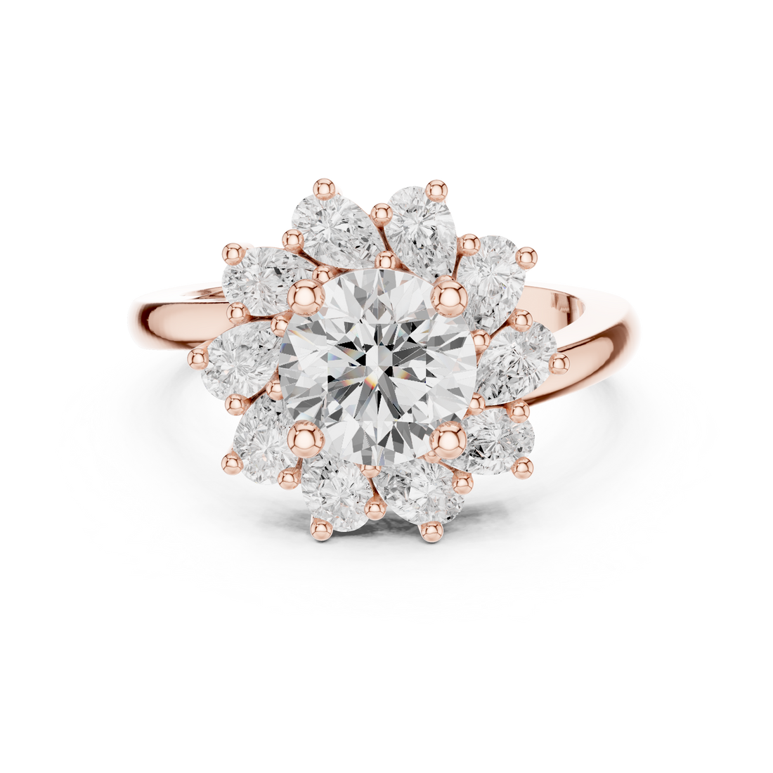 Tapered Pave Lab Grown Diamond Ring