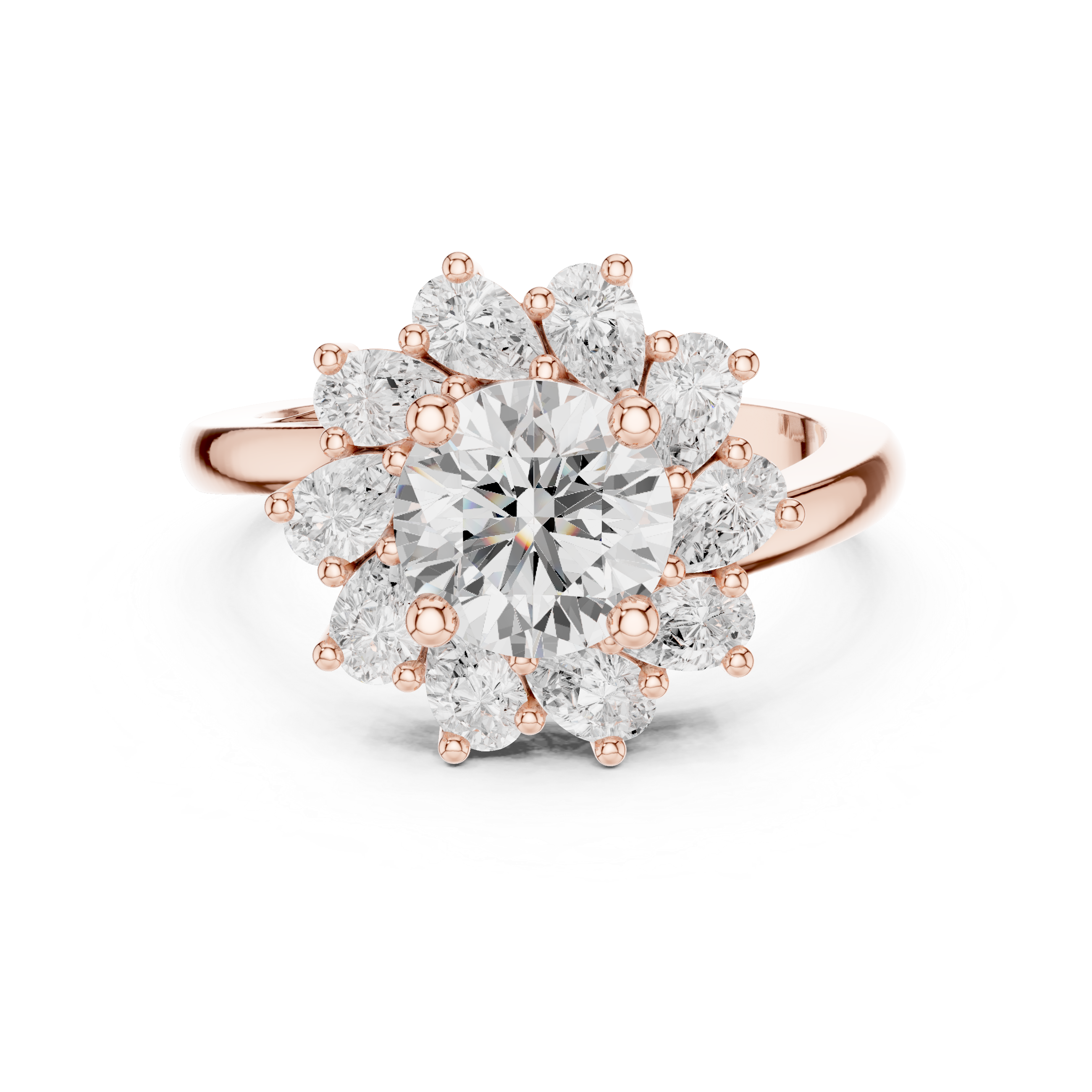 Tapered Pave Lab Grown Diamond Ring