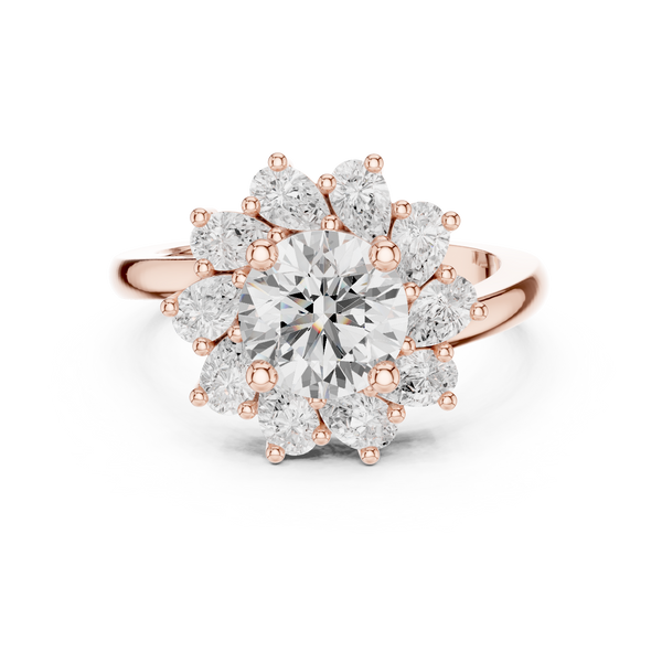 Tapered Pave Lab Grown Diamond Ring