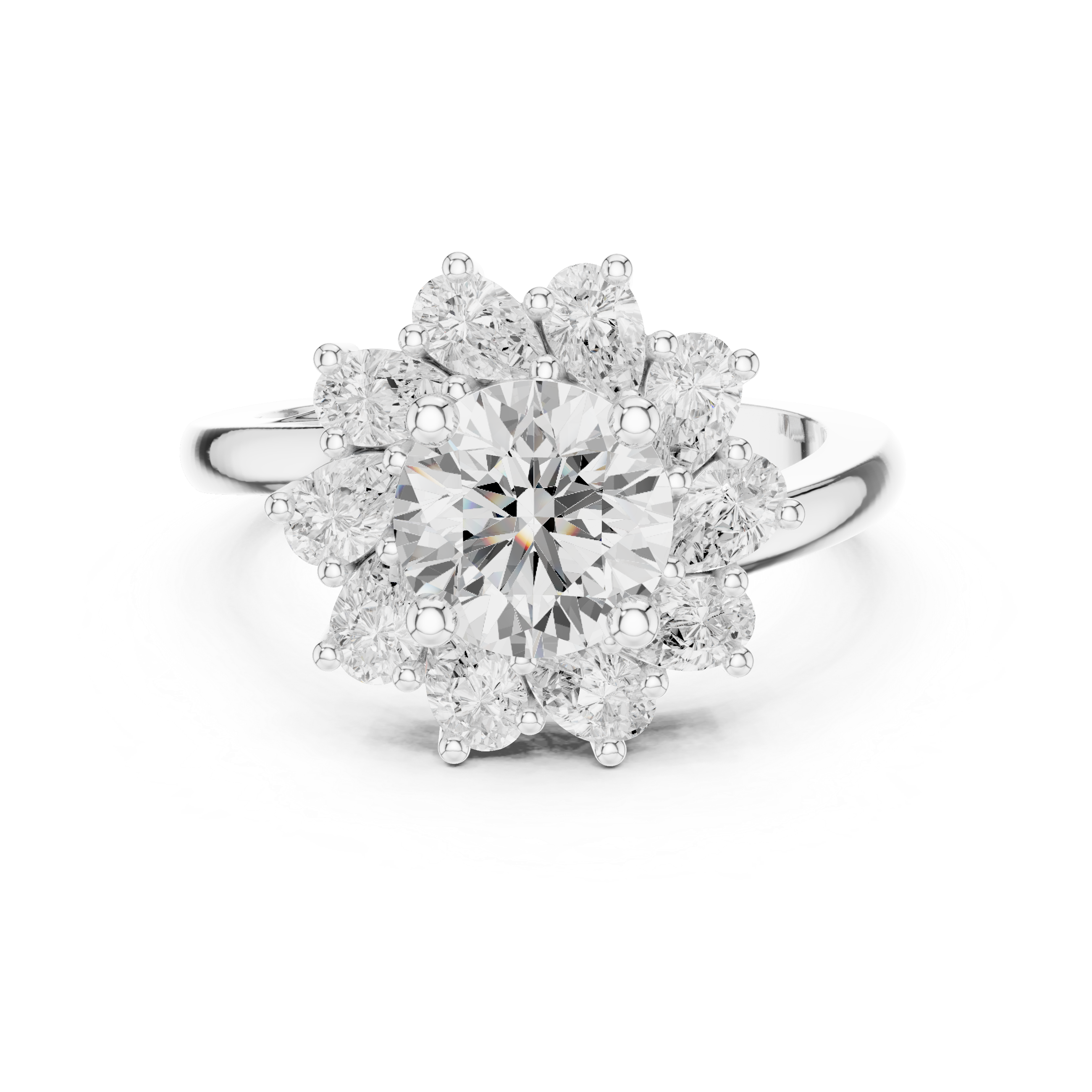 Tapered Pave Lab Grown Diamond Ring