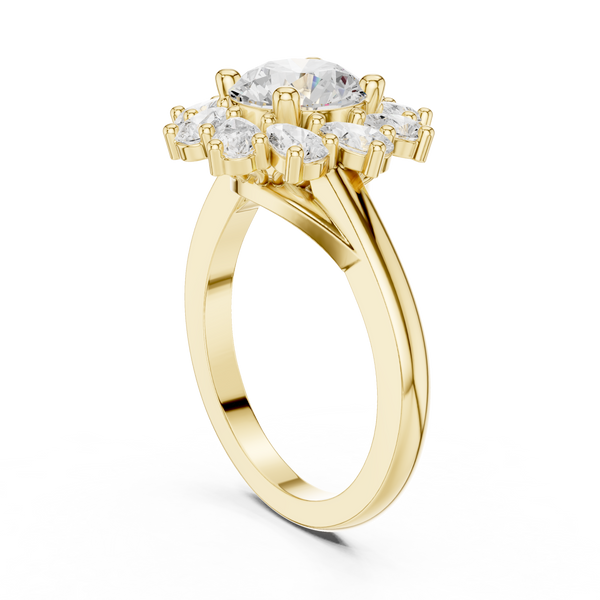Tapered Pave Lab Grown Diamond Ring