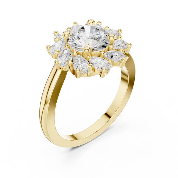 Tapered Pave Lab Grown Diamond Ring