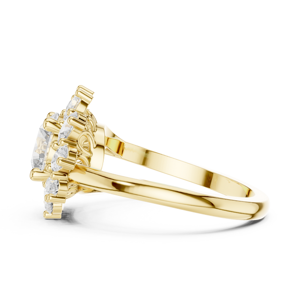 Tapered Pave Lab Grown Diamond Ring