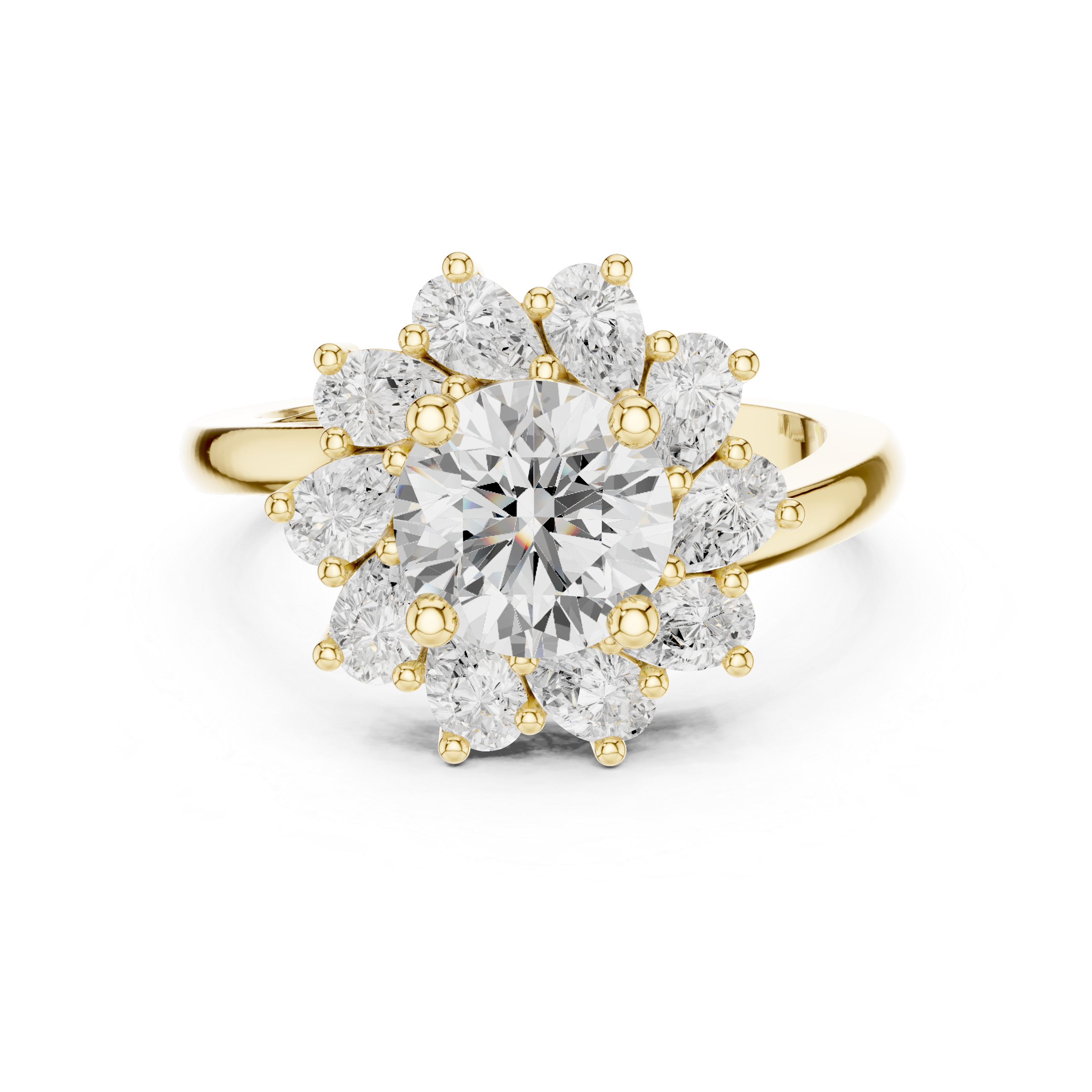 Tapered Pave Lab Grown Diamond Ring