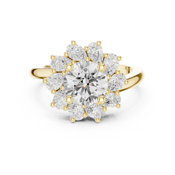 Tapered Pave Lab Grown Diamond Ring
