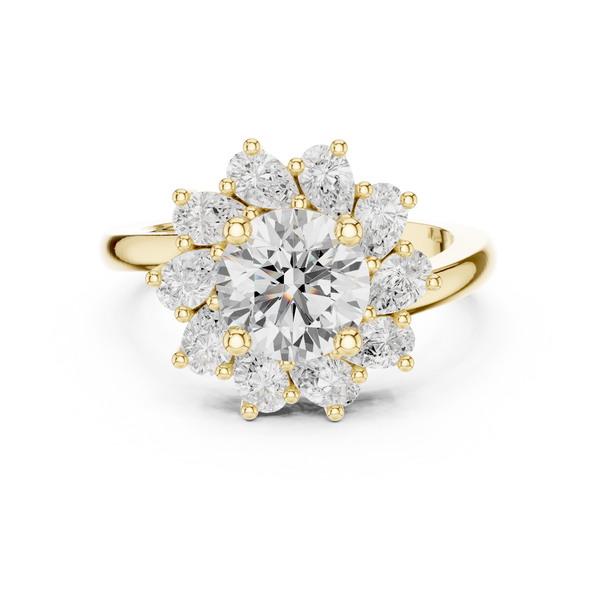 Tapered Pave Lab Grown Diamond Ring