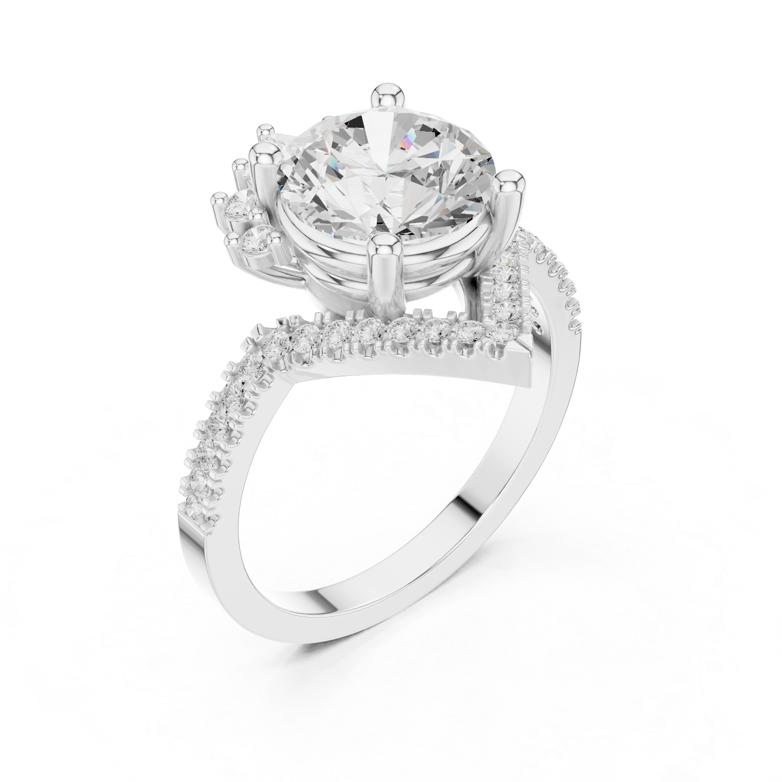 Petal Prongs Lab Grown Diamond Ring