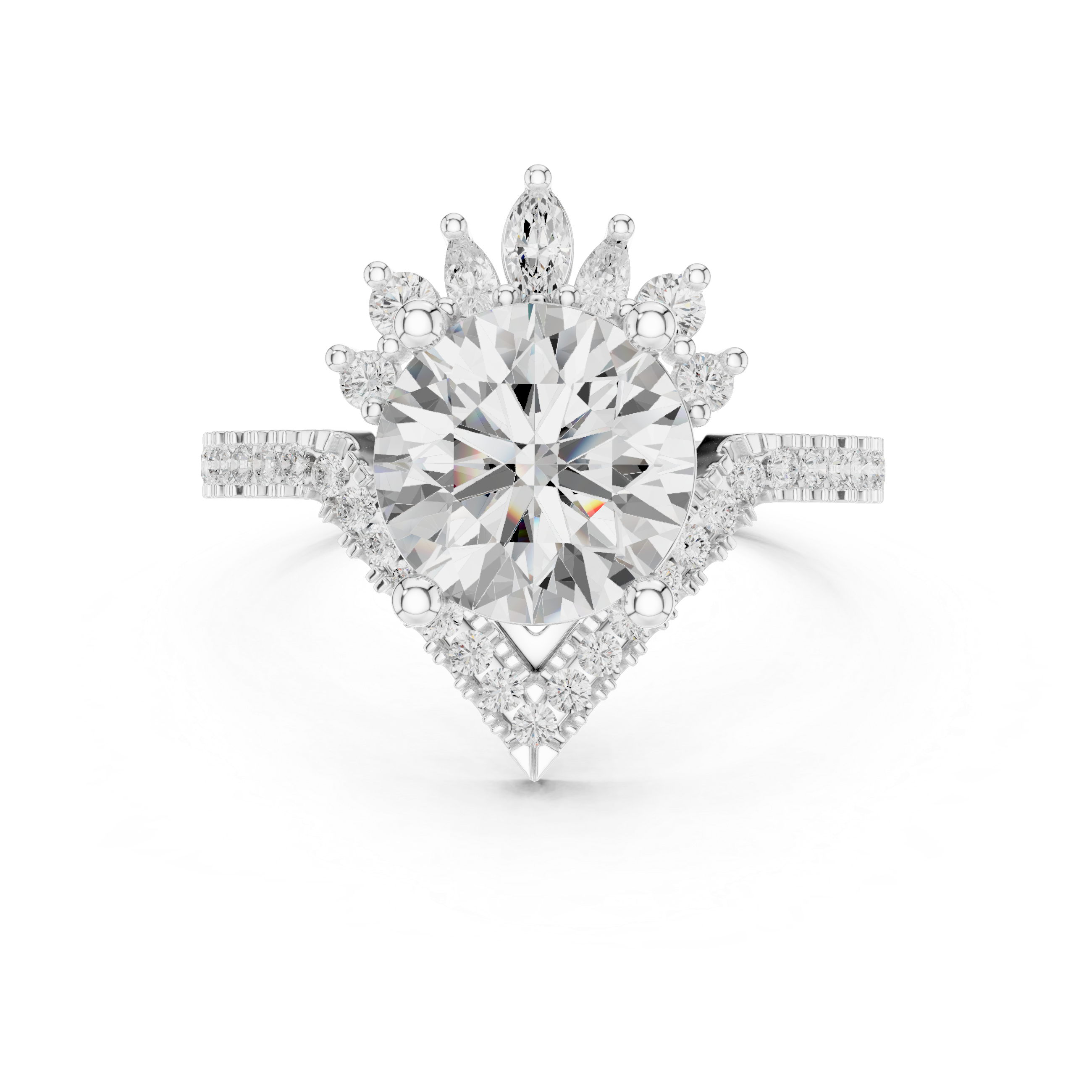 Petal Prongs Lab Grown Diamond Ring