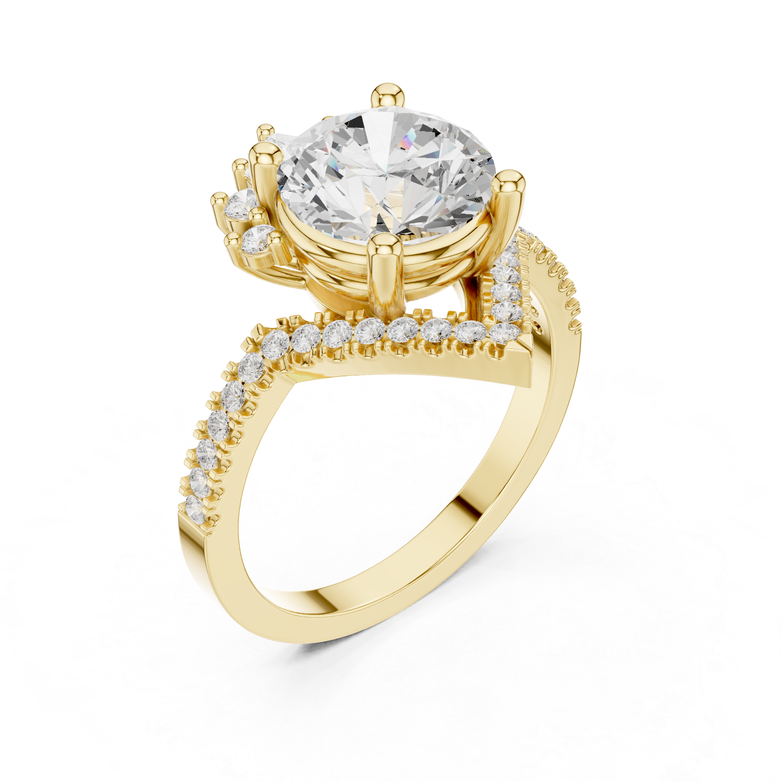 Petal Prongs Lab Grown Diamond Ring
