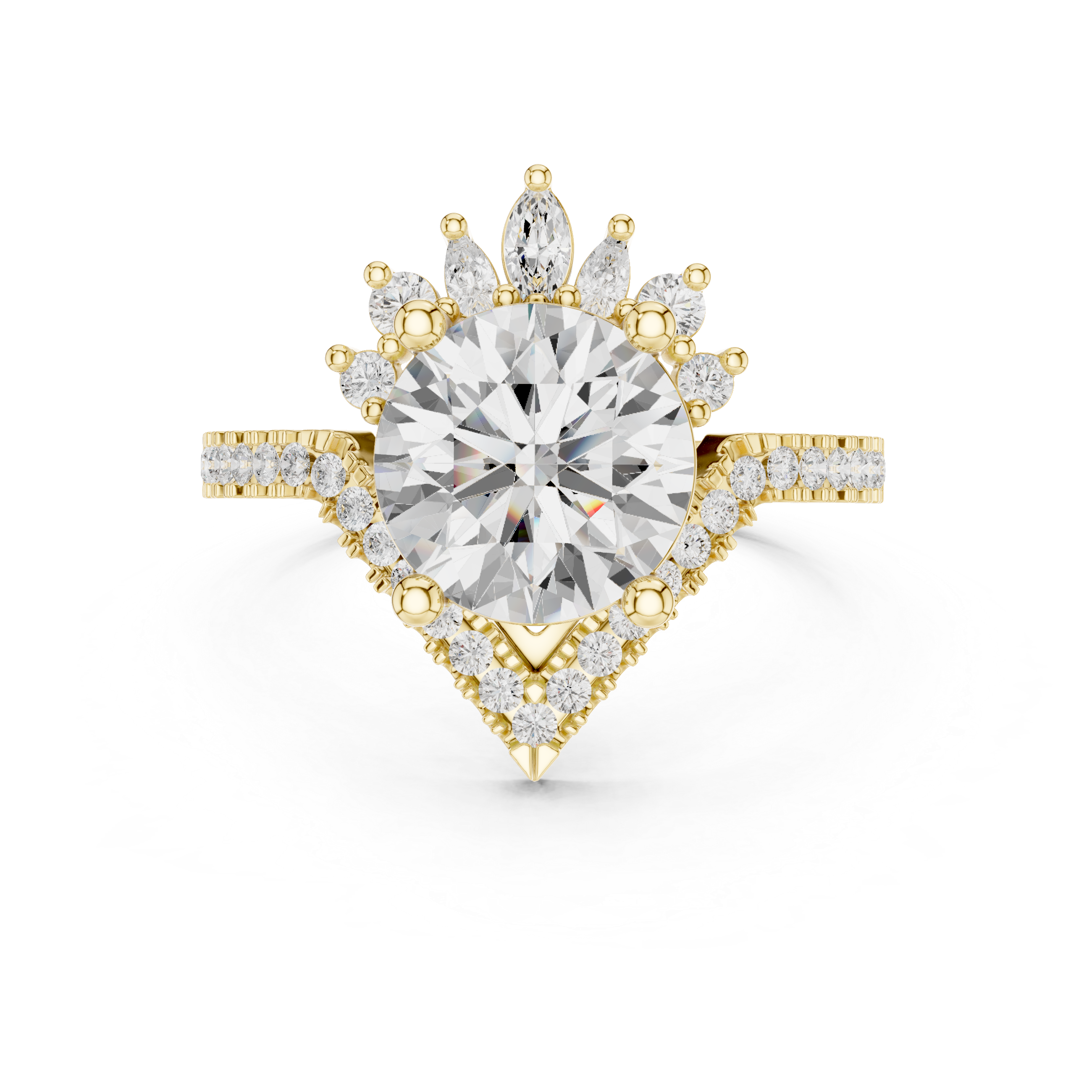 Petal Prongs Lab Grown Diamond Ring