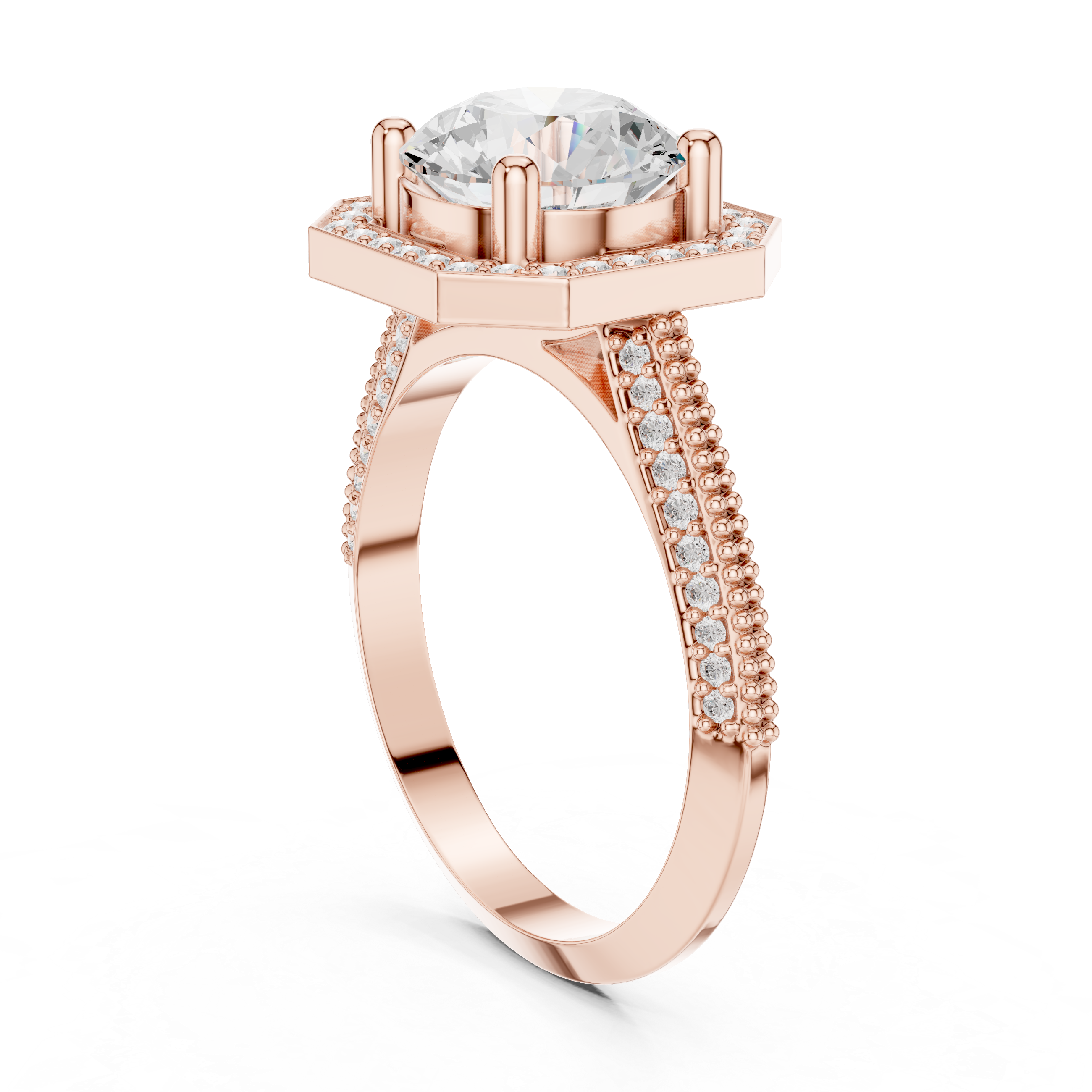 Cushion Halo Lab Grown Diamond Ring