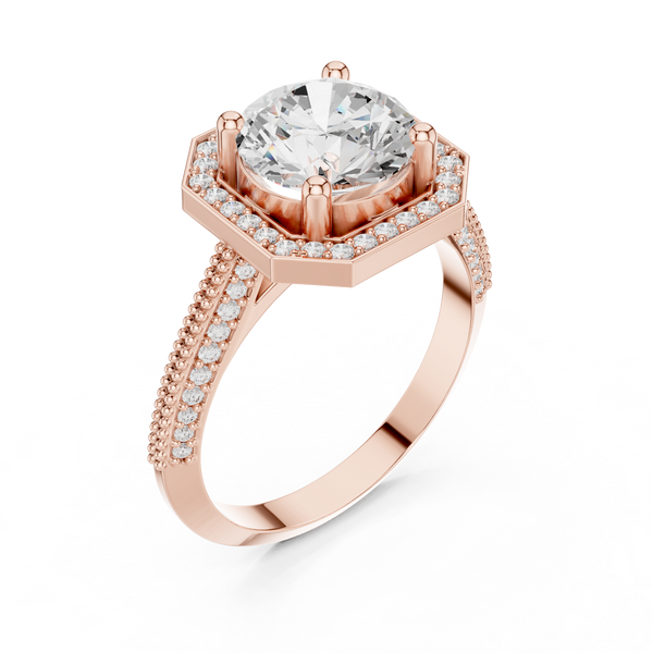 Cushion Halo Lab Grown Diamond Ring