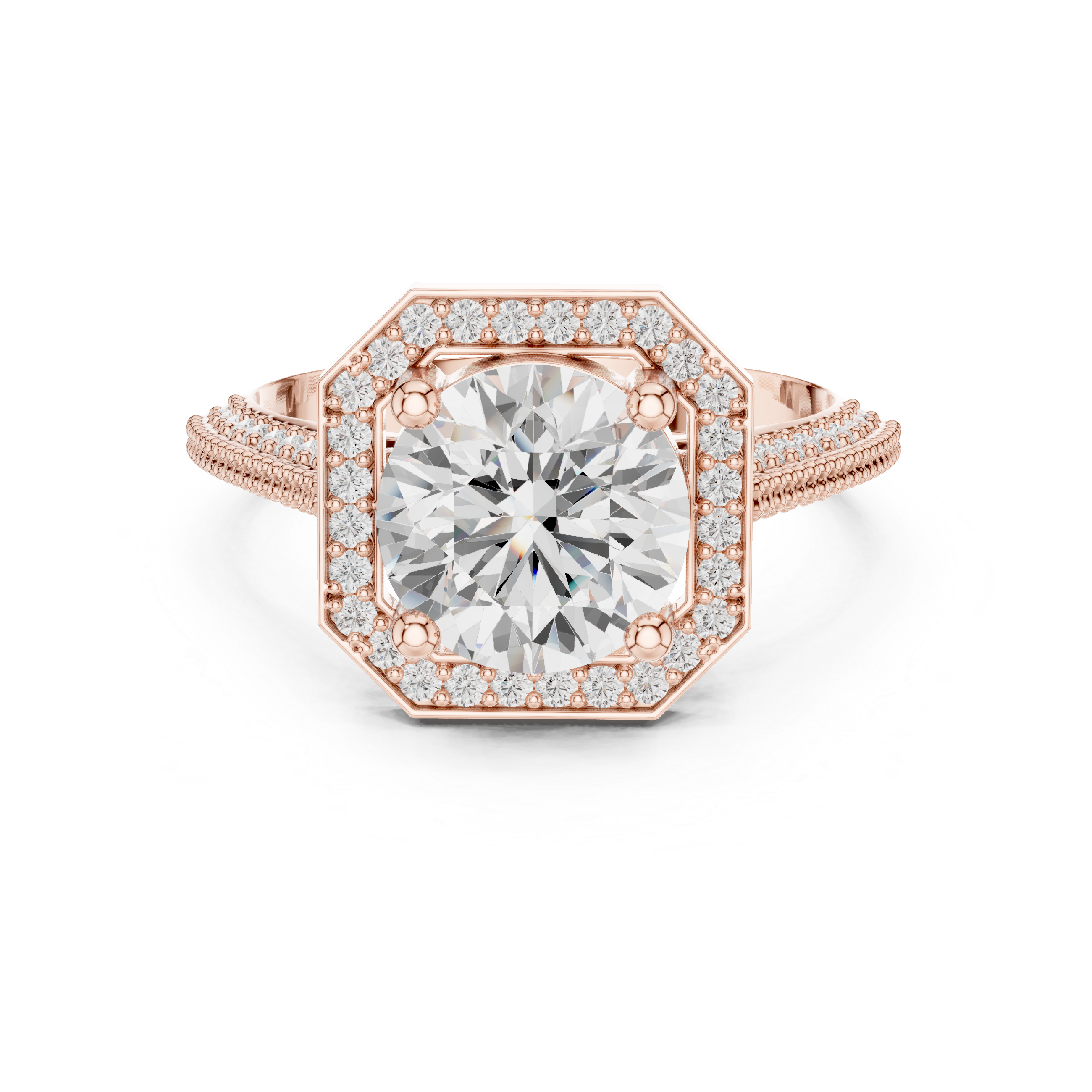 Cushion Halo Lab Grown Diamond Ring