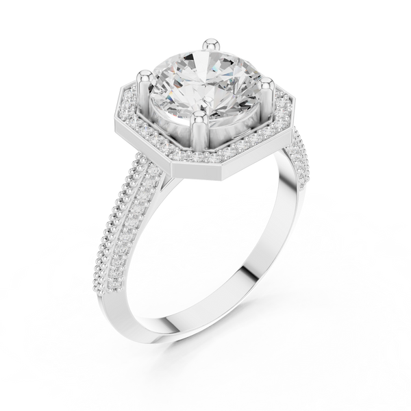 Cushion Halo Lab Grown Diamond Ring