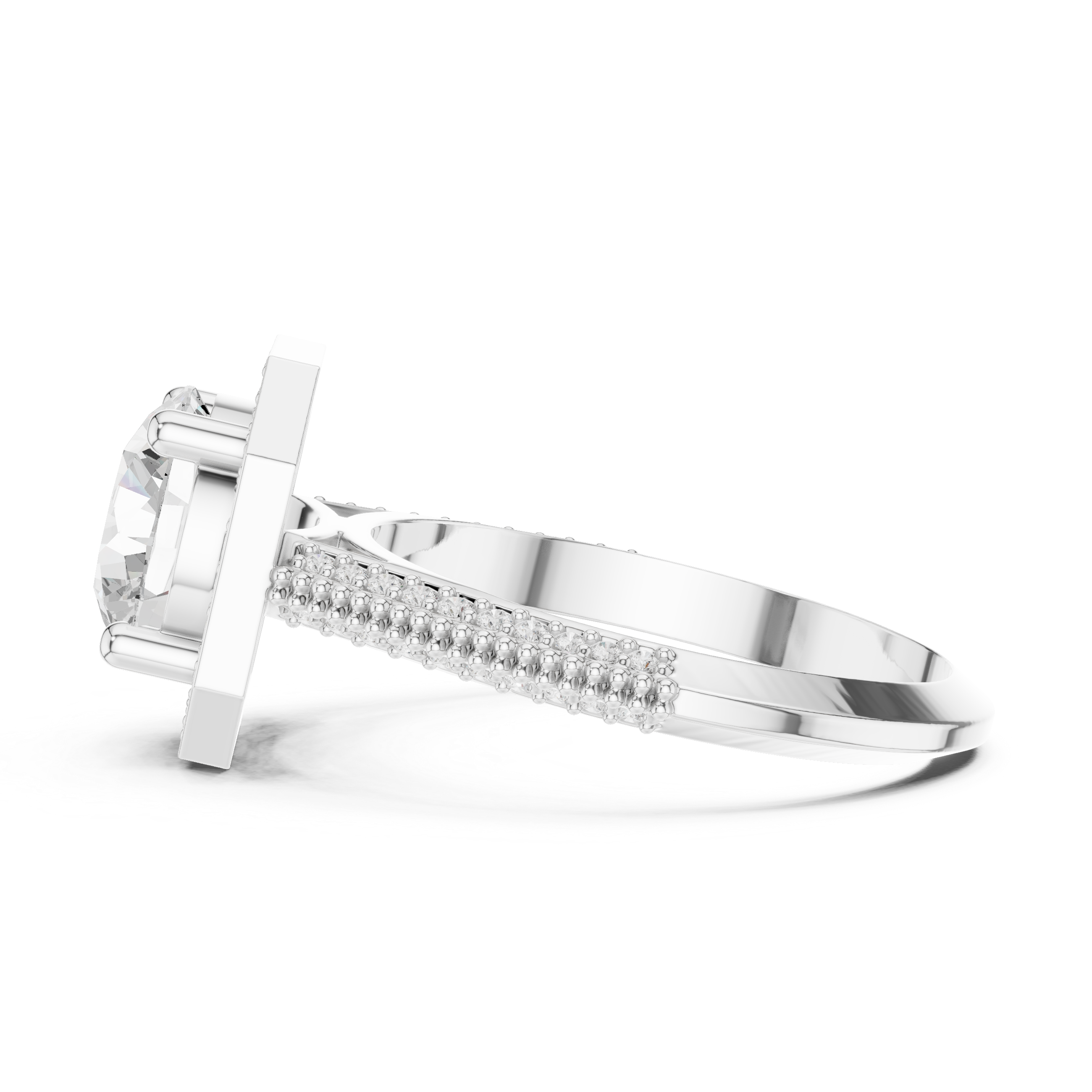 Cushion Halo Lab Grown Diamond Ring