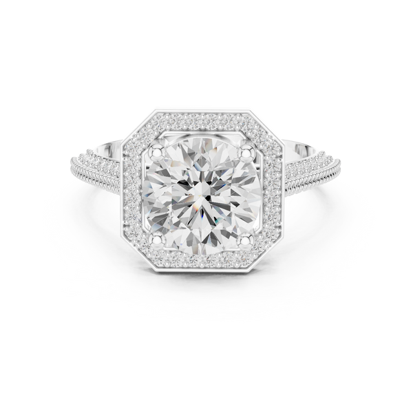 Cushion Halo Lab Grown Diamond Ring