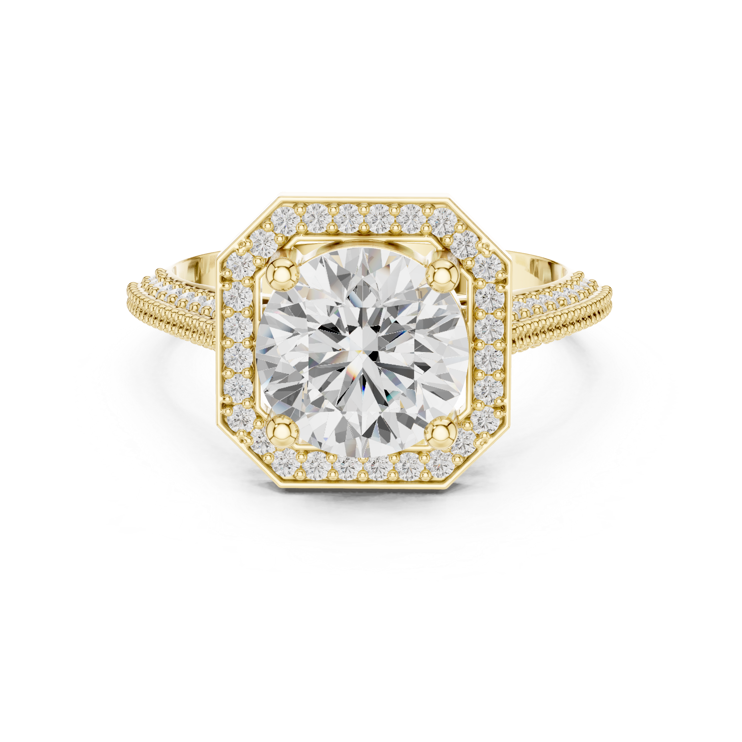 Cushion Halo Lab Grown Diamond Ring