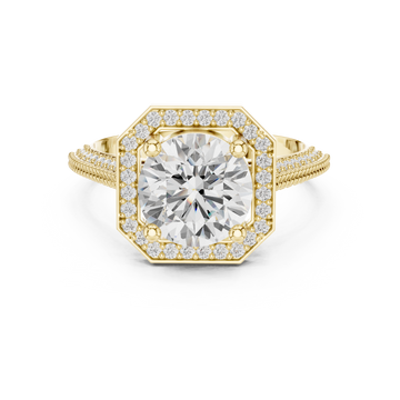Cushion Halo Lab Grown Diamond Ring