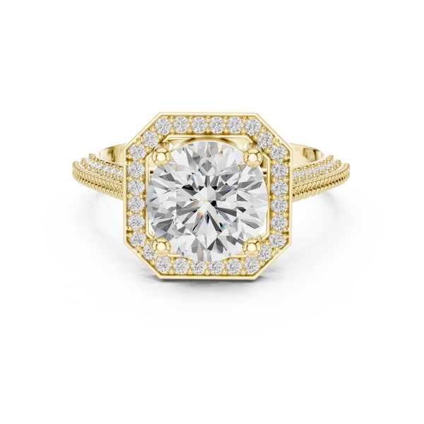 Cushion Halo Lab Grown Diamond Ring
