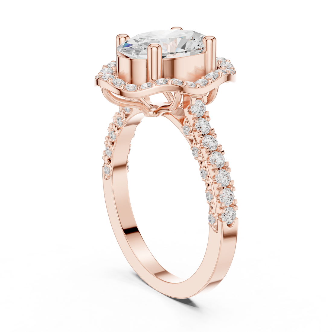 Floating Basket Lab Grown Diamond Ring