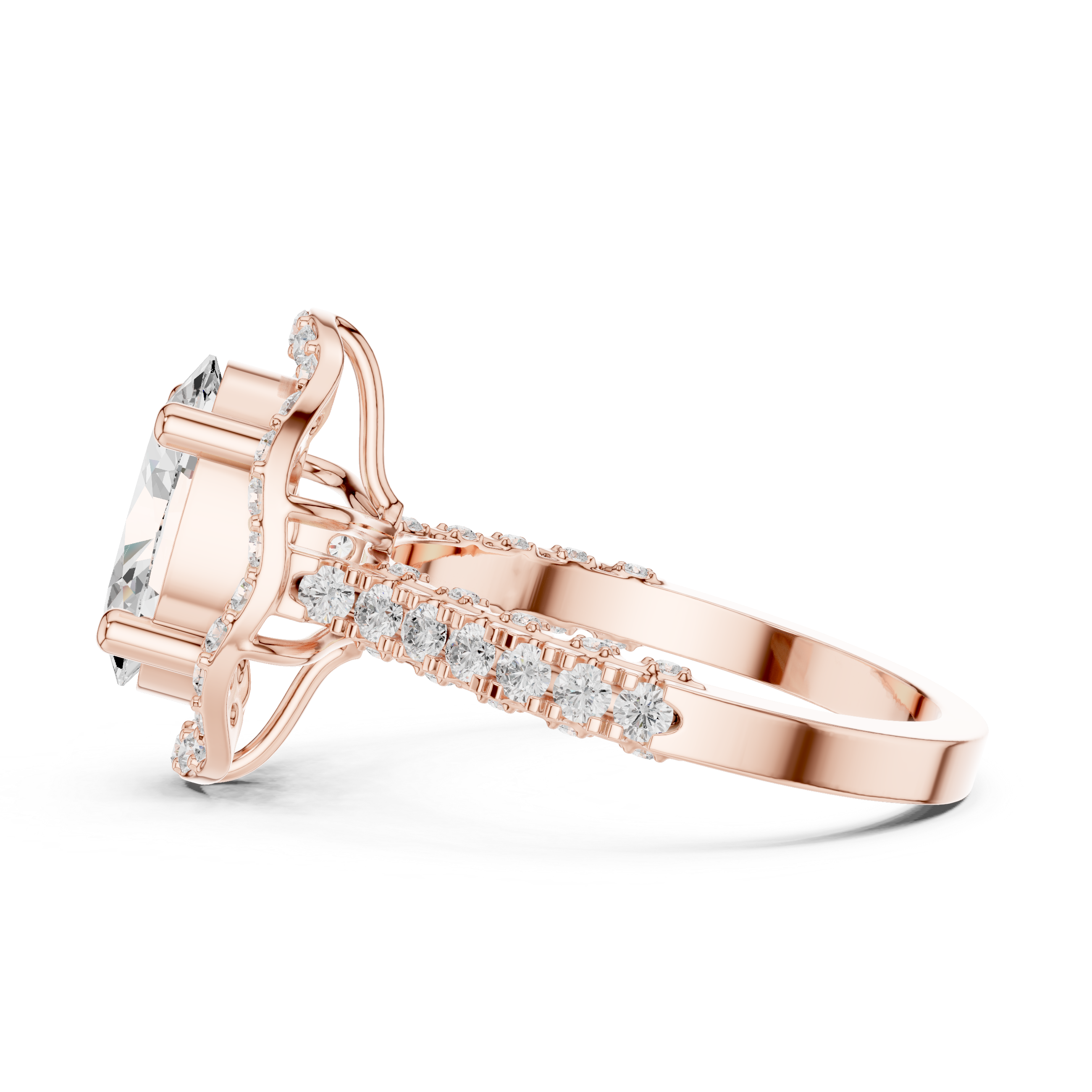 Floating Basket Lab Grown Diamond Ring