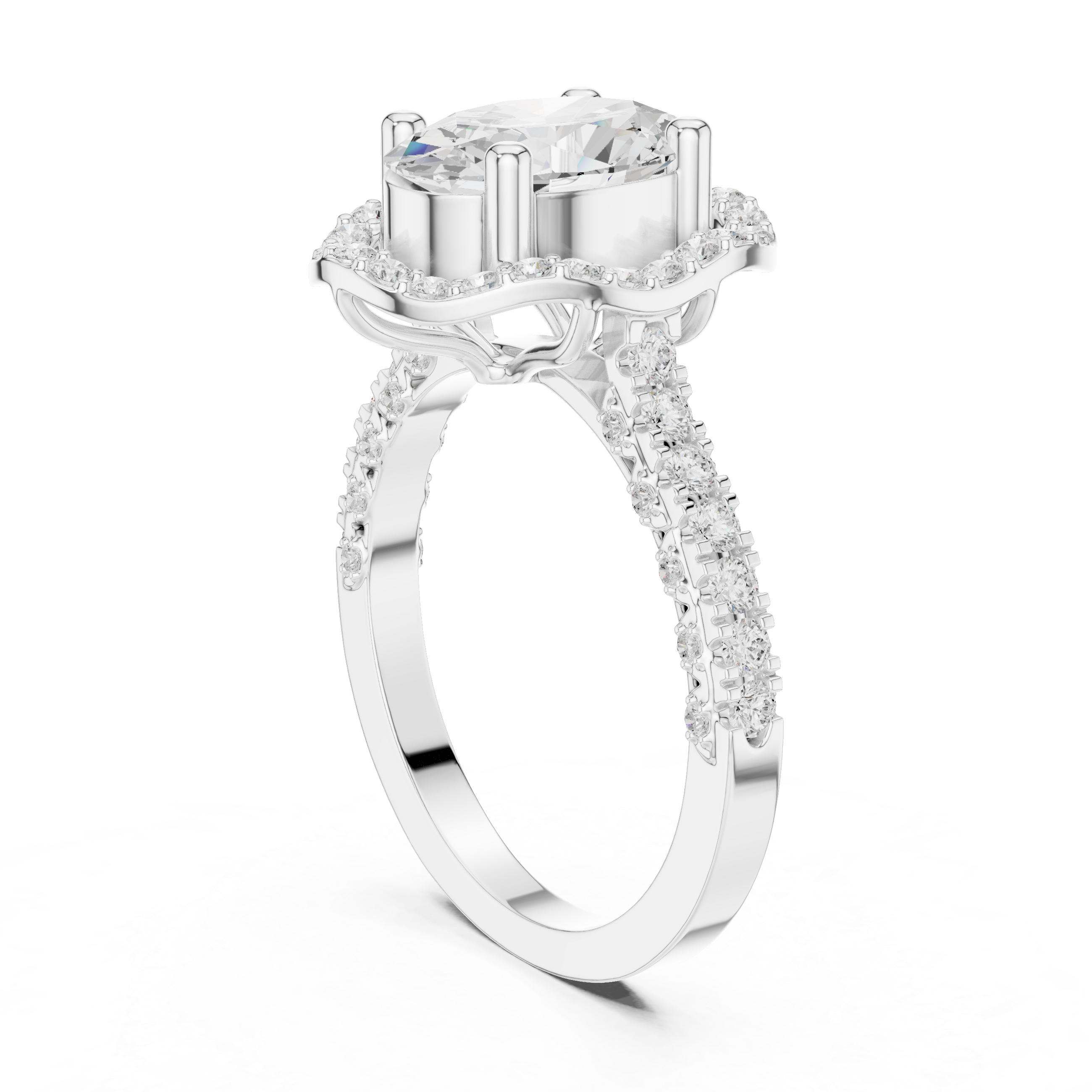 Floating Basket Lab Grown Diamond Ring