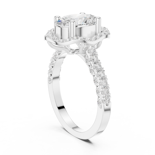 Floating Basket Lab Grown Diamond Ring