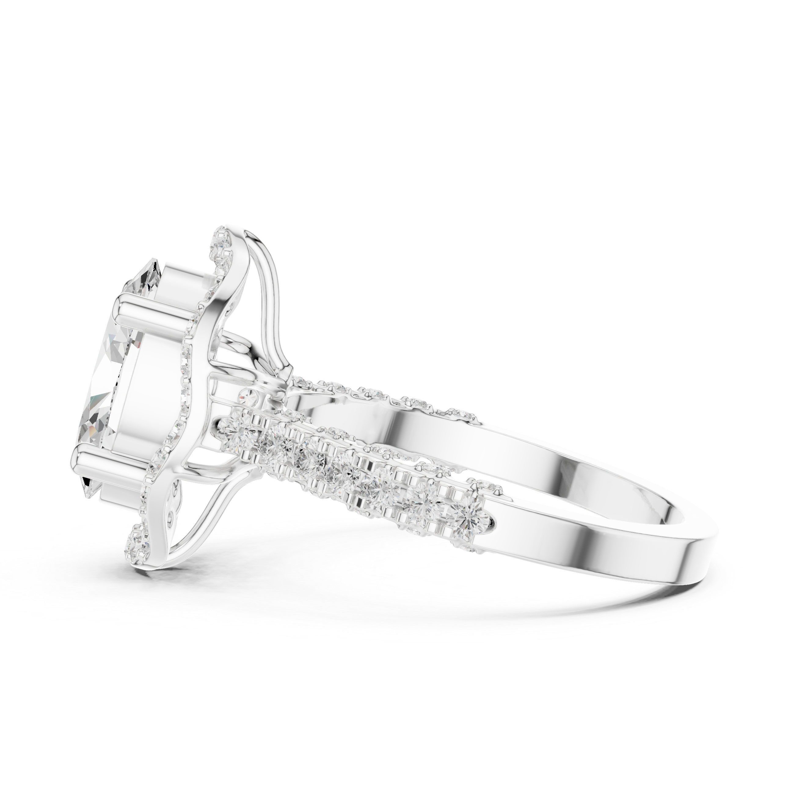 Floating Basket Lab Grown Diamond Ring