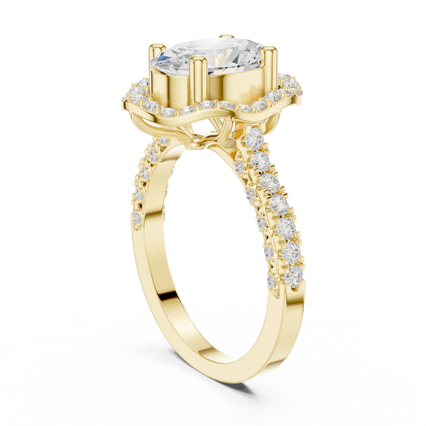 Floating Basket Lab Grown Diamond Ring