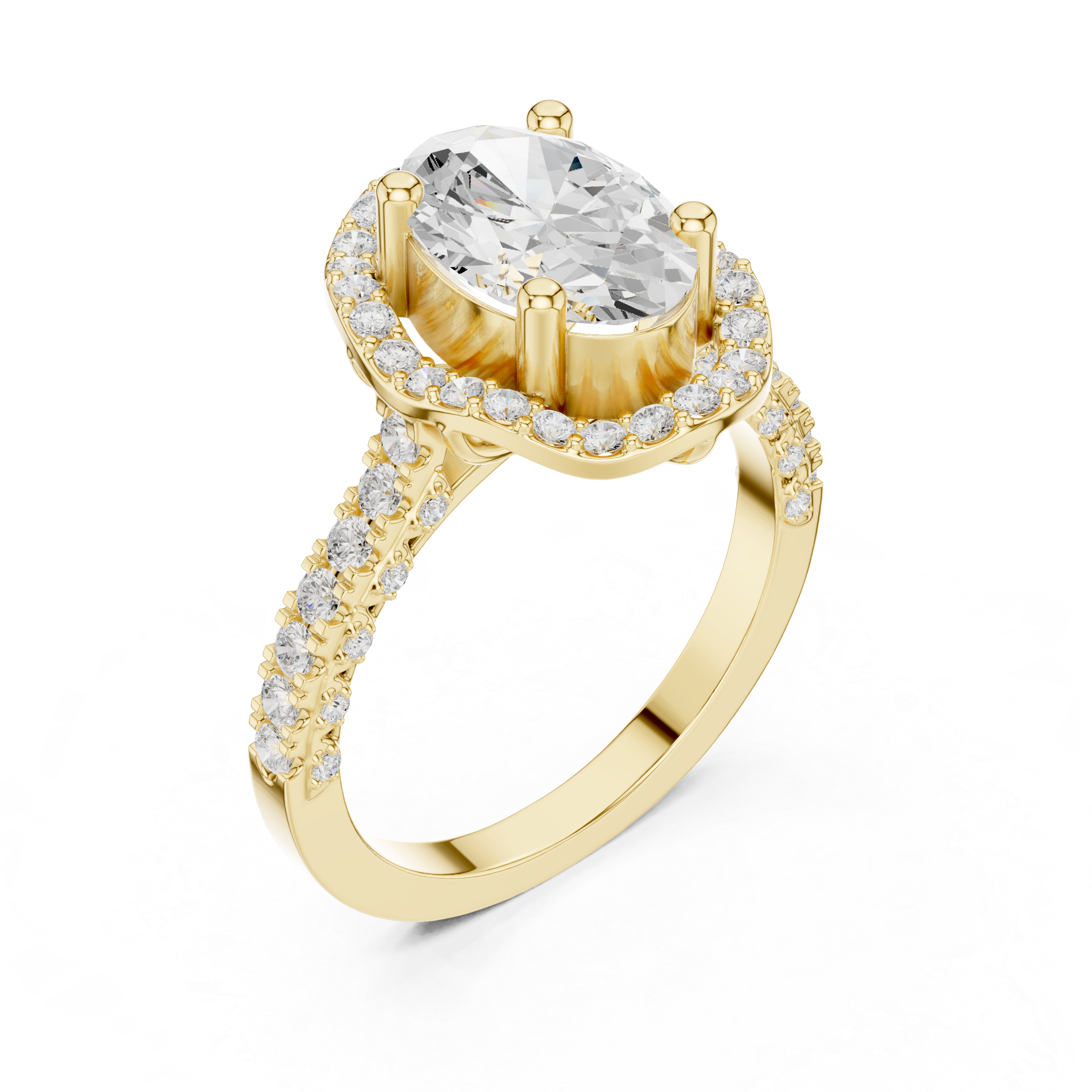 Floating Basket Lab Grown Diamond Ring