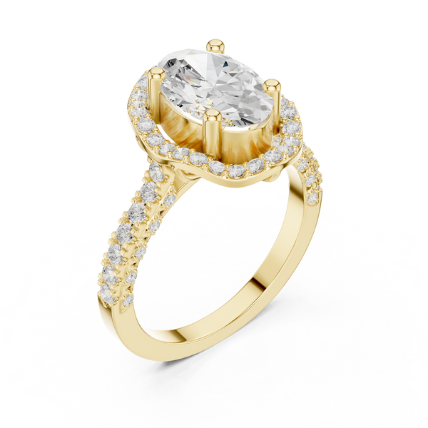 Floating Basket Lab Grown Diamond Ring