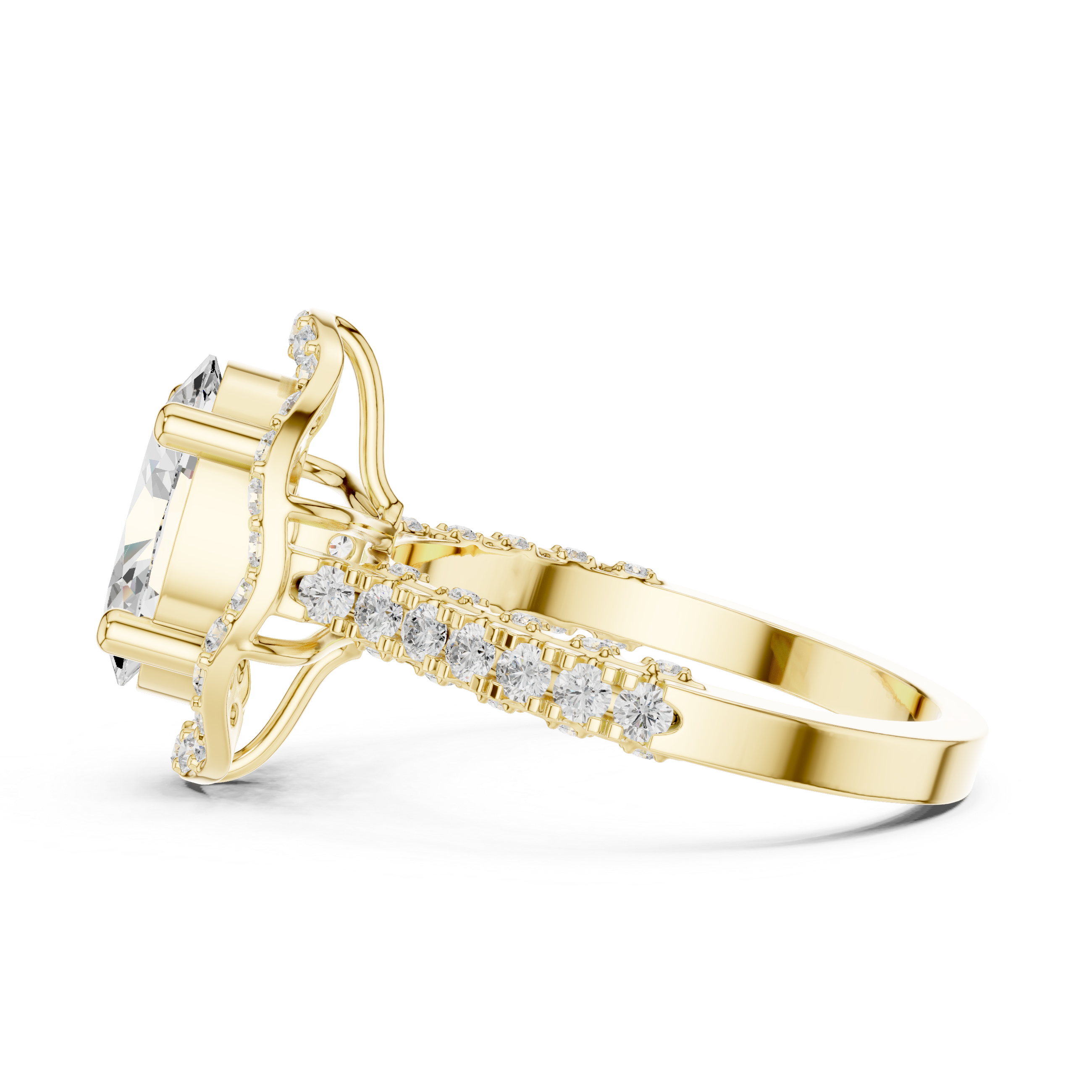 Floating Basket Lab Grown Diamond Ring