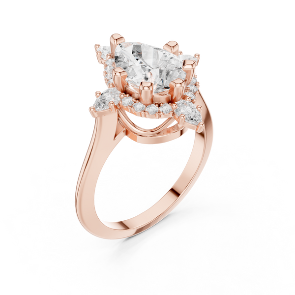 Bright Cut Lab Grown Diamond Ring
