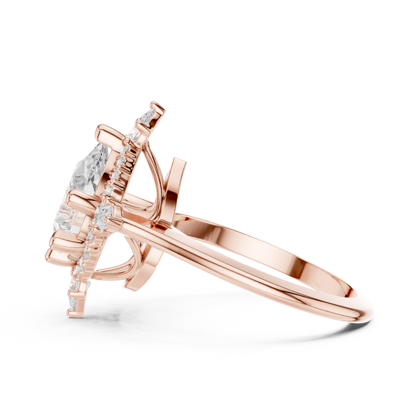 Bright Cut Lab Grown Diamond Ring