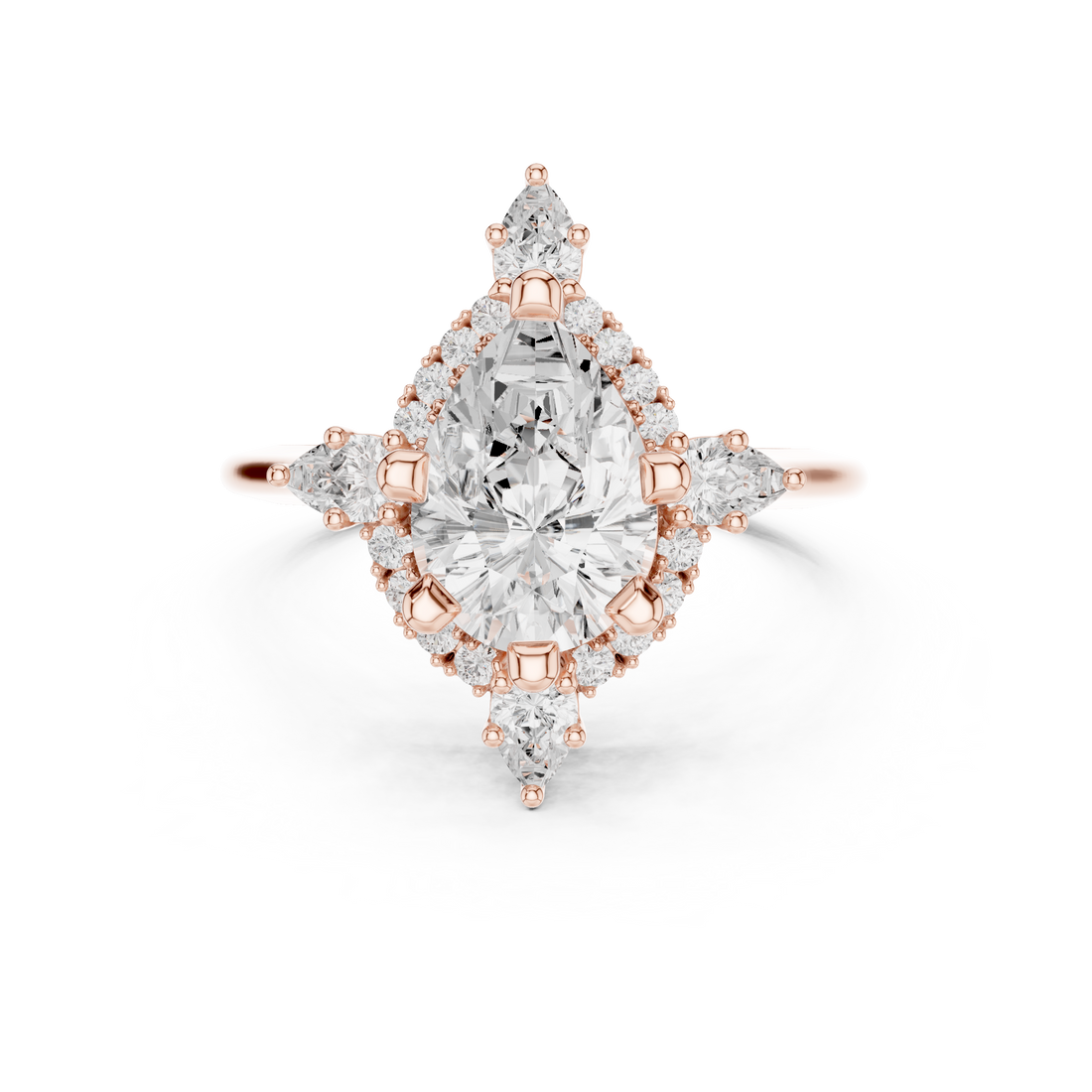 Bright Cut Lab Grown Diamond Ring