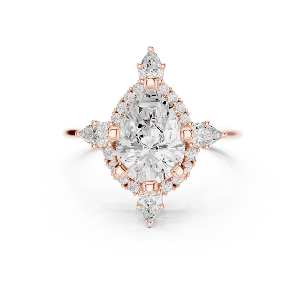 Bright Cut Lab Grown Diamond Ring