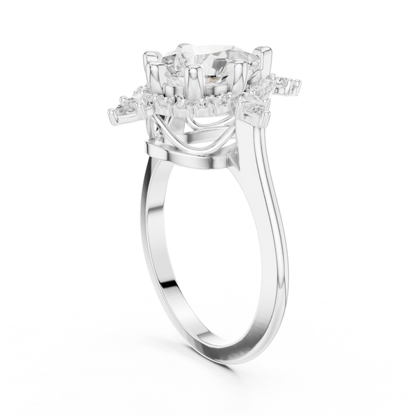 Bright Cut Lab Grown Diamond Ring