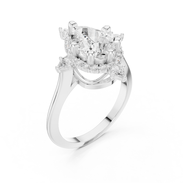 Bright Cut Lab Grown Diamond Ring