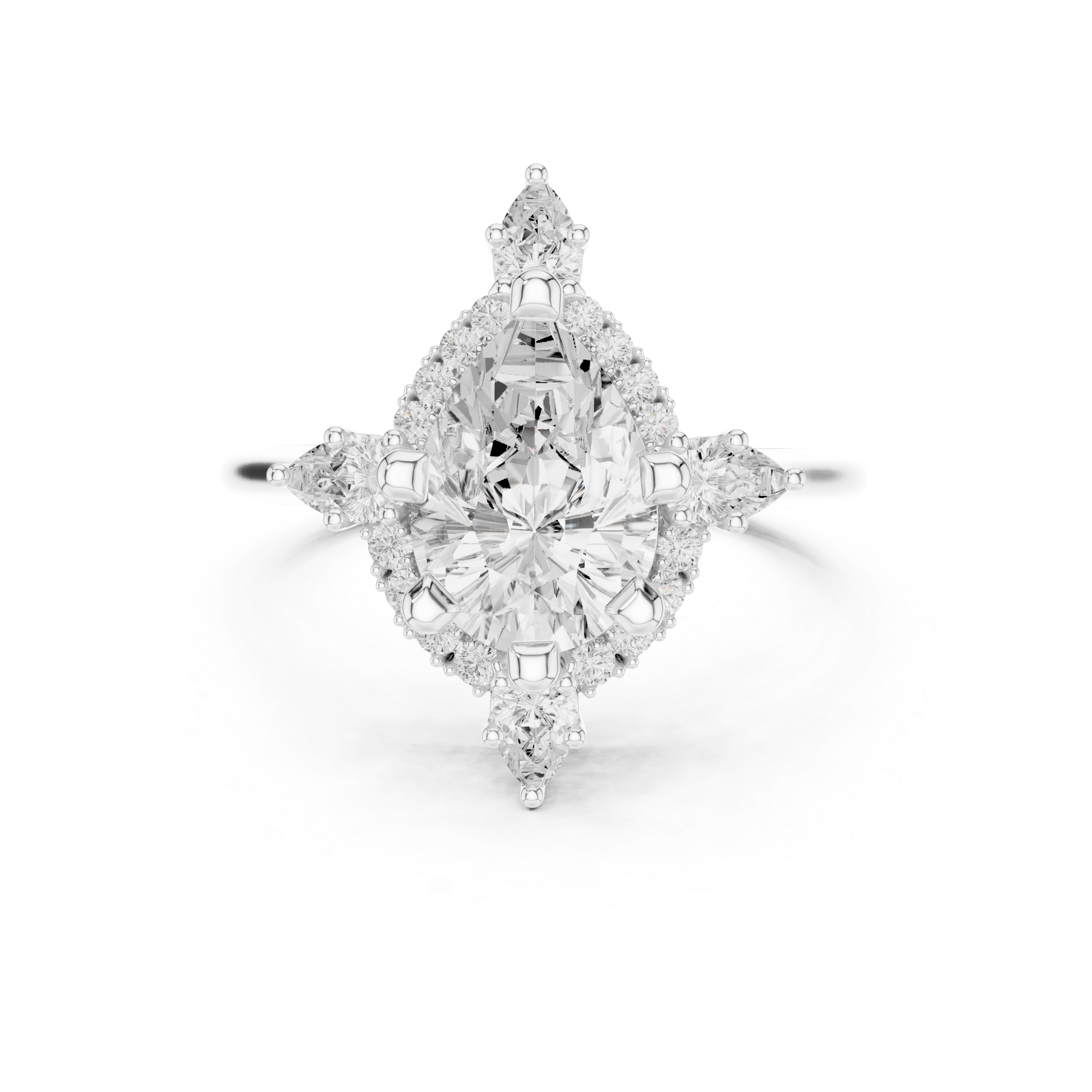 Bright Cut Lab Grown Diamond Ring