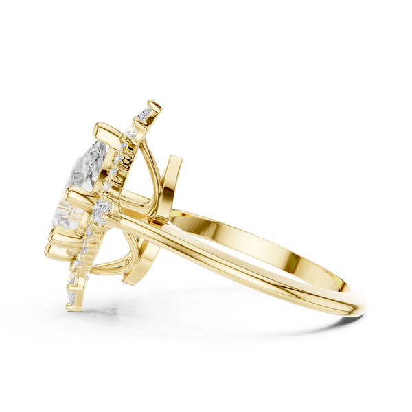 Bright Cut Lab Grown Diamond Ring