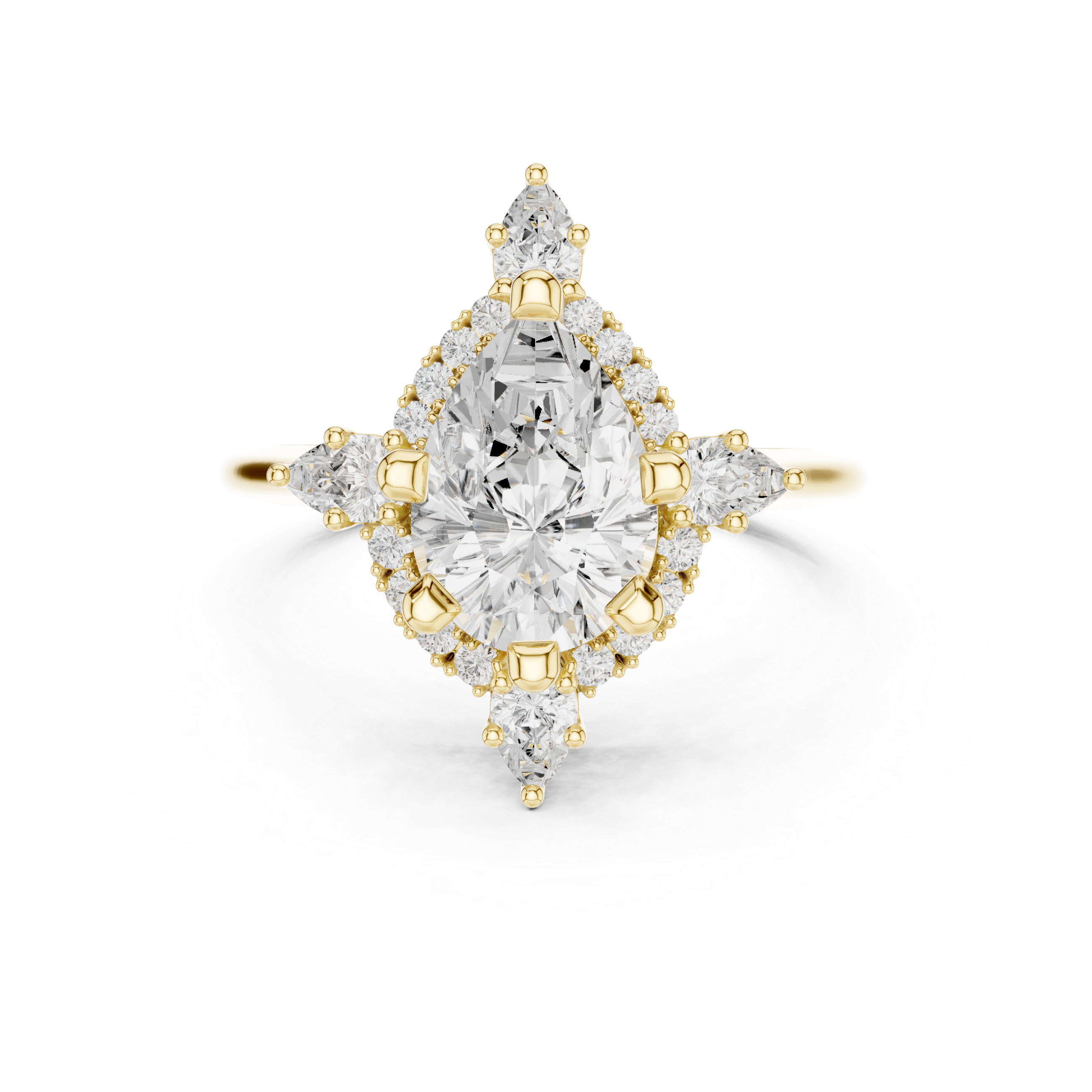 Bright Cut Lab Grown Diamond Ring