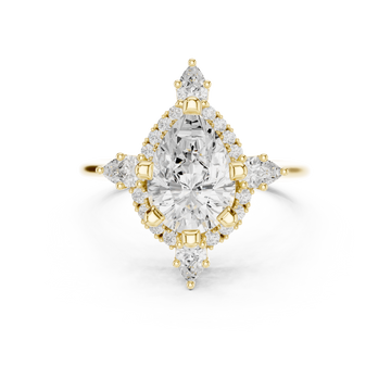 Bright Cut Lab Grown Diamond Ring