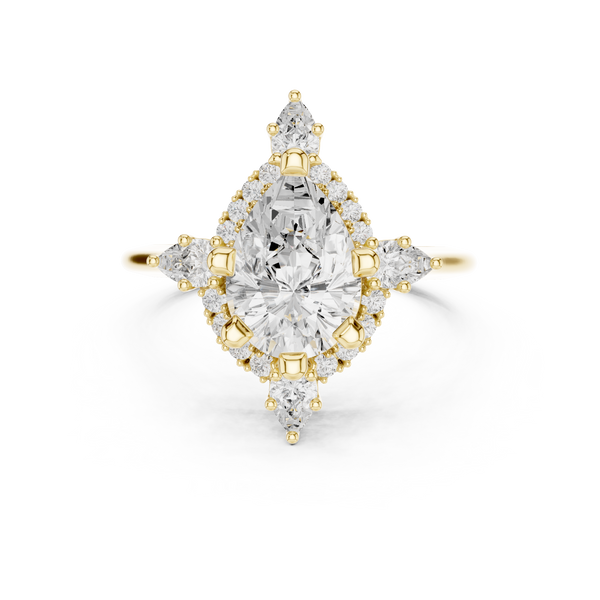 Bright Cut Lab Grown Diamond Ring