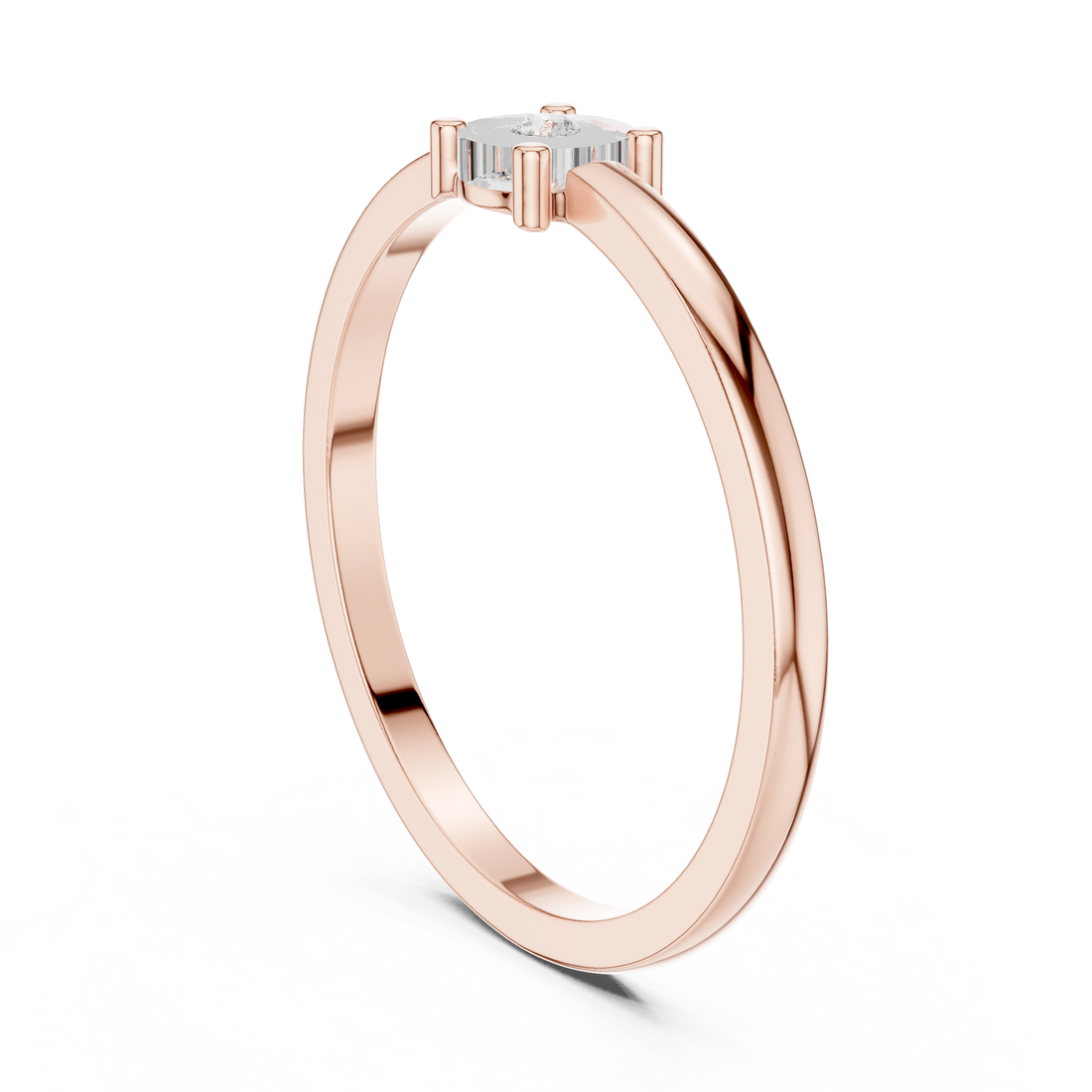 Pave Cascade Lab Grown Diamond Ring