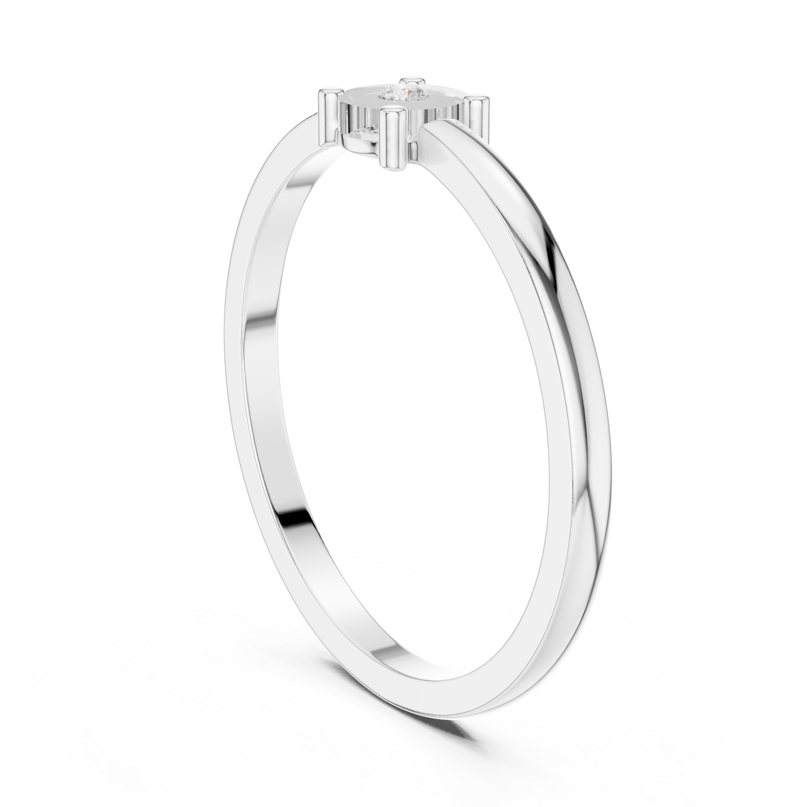 Pave Cascade Lab Grown Diamond Ring