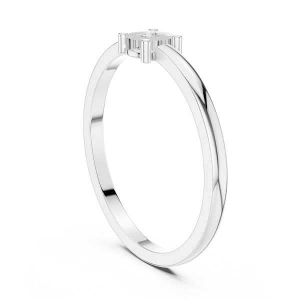 Pave Cascade Lab Grown Diamond Ring