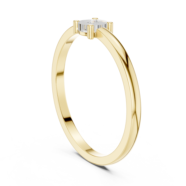 Pave Cascade Lab Grown Diamond Ring