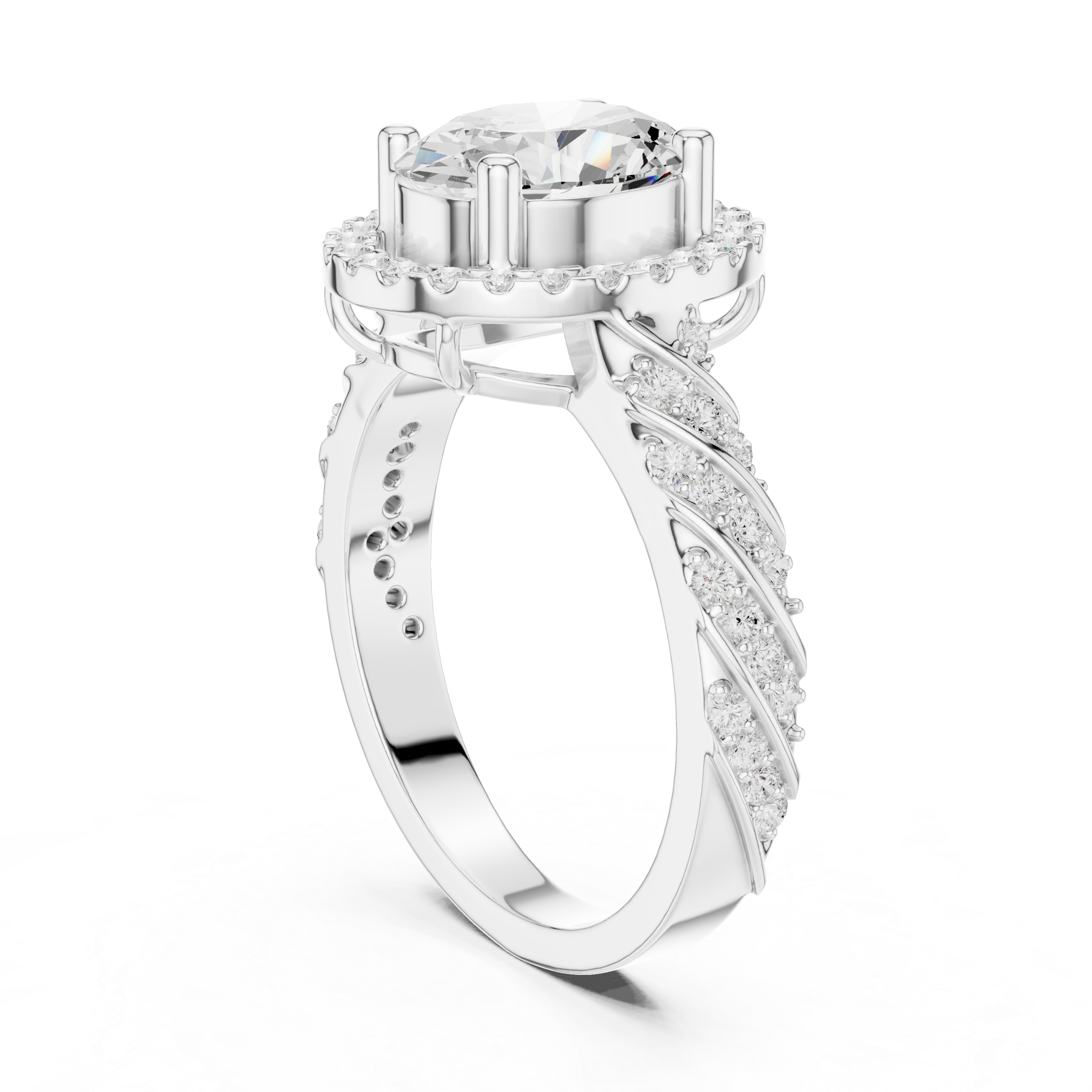 Tension Mount Lab Grown Diamond Ring