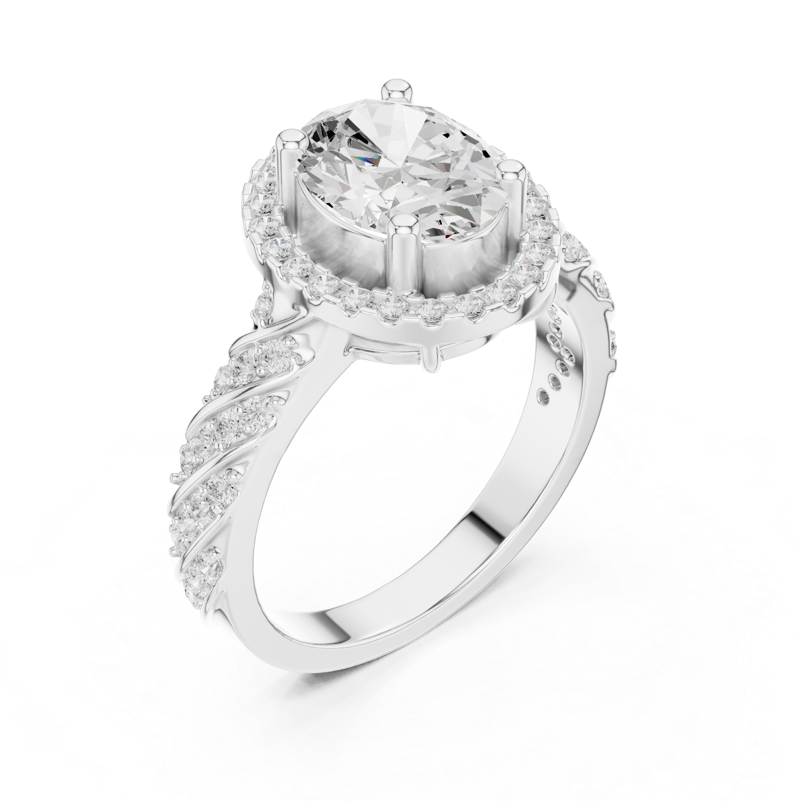 Tension Mount Lab Grown Diamond Ring