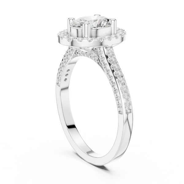 Marquise Accent Lab Grown Diamond Ring